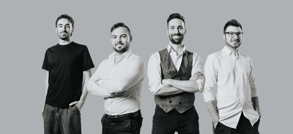 I quattro componenti del team di Gist Wedding Studio